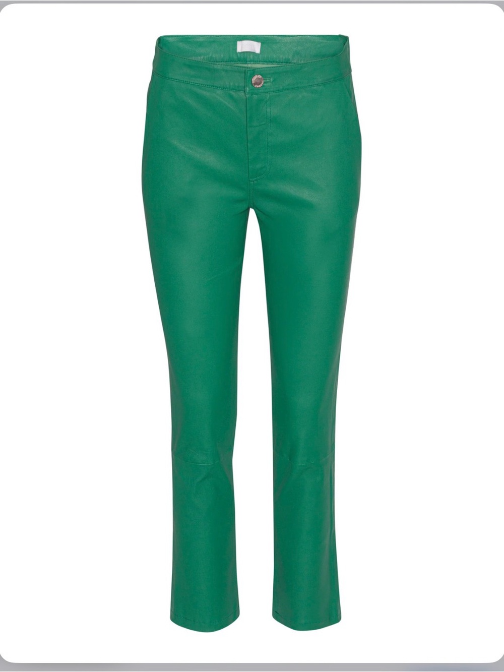 Day birger et mikkelsen Green straight-Leg genuine leather Women's pants